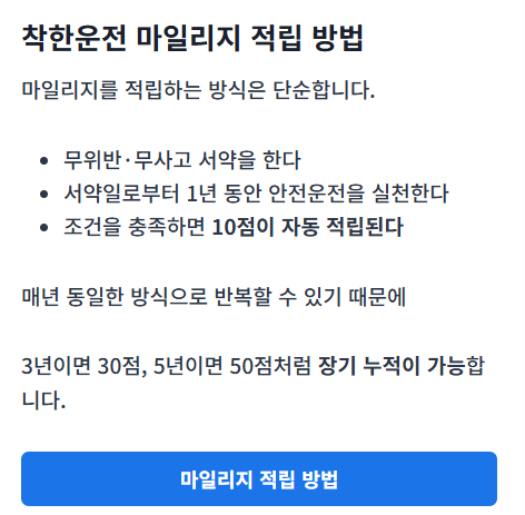 착한운전 마일리지 신청가이드